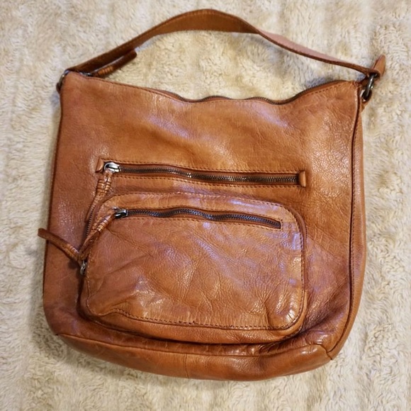 Real Italian Leather Medium Brown Hobo Bag - Picture 1 of 5